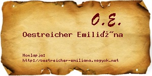 Oestreicher Emiliána névjegykártya